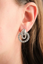 Heliophilia Silver Pendientes de Plata con Circonita